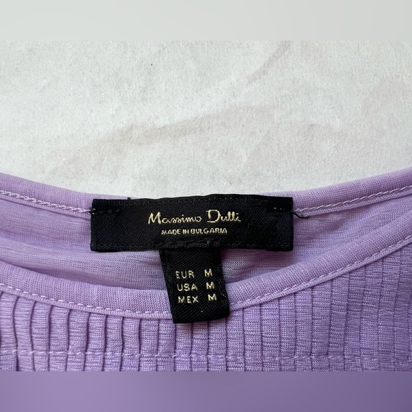 Massimo Dutti Womans Maxi Dress Size M Purple Pleated Flaw - Picture 7 of 8